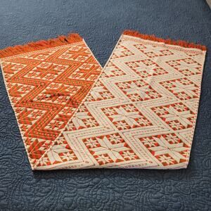 Handmade Multicolor Table Bed Console Dresser Runner Embroidery Geometric Linens